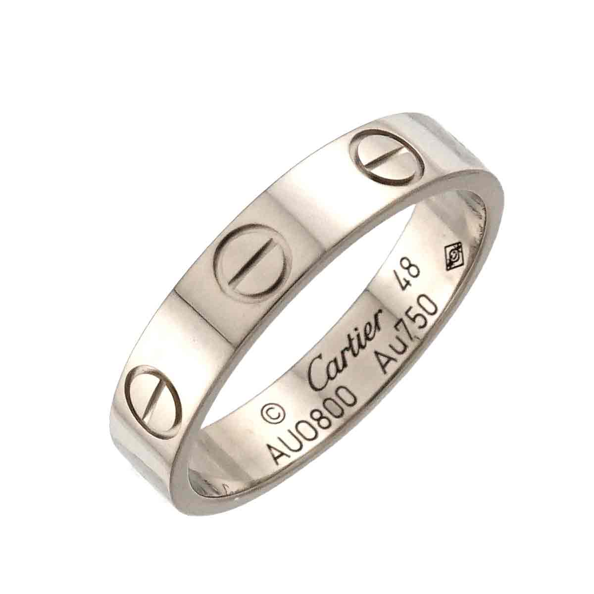 Mini Love Ring 18K White Gold 750 size48 4.5(US)