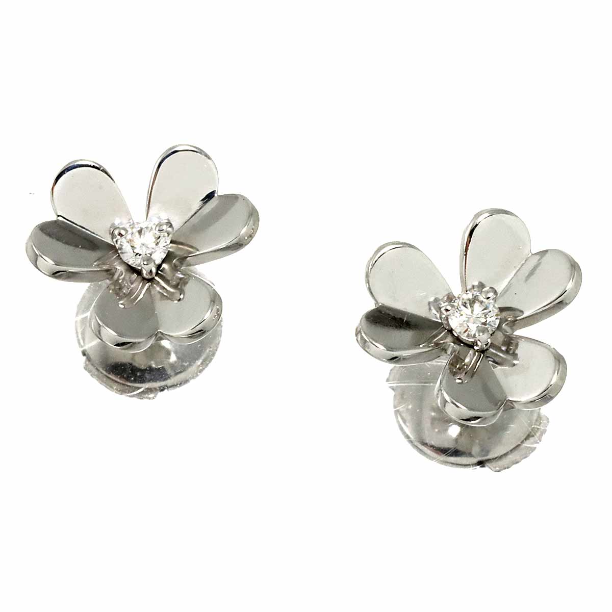 FRIVOLE Mini Diamond Earrings Pierced 18K WG 750