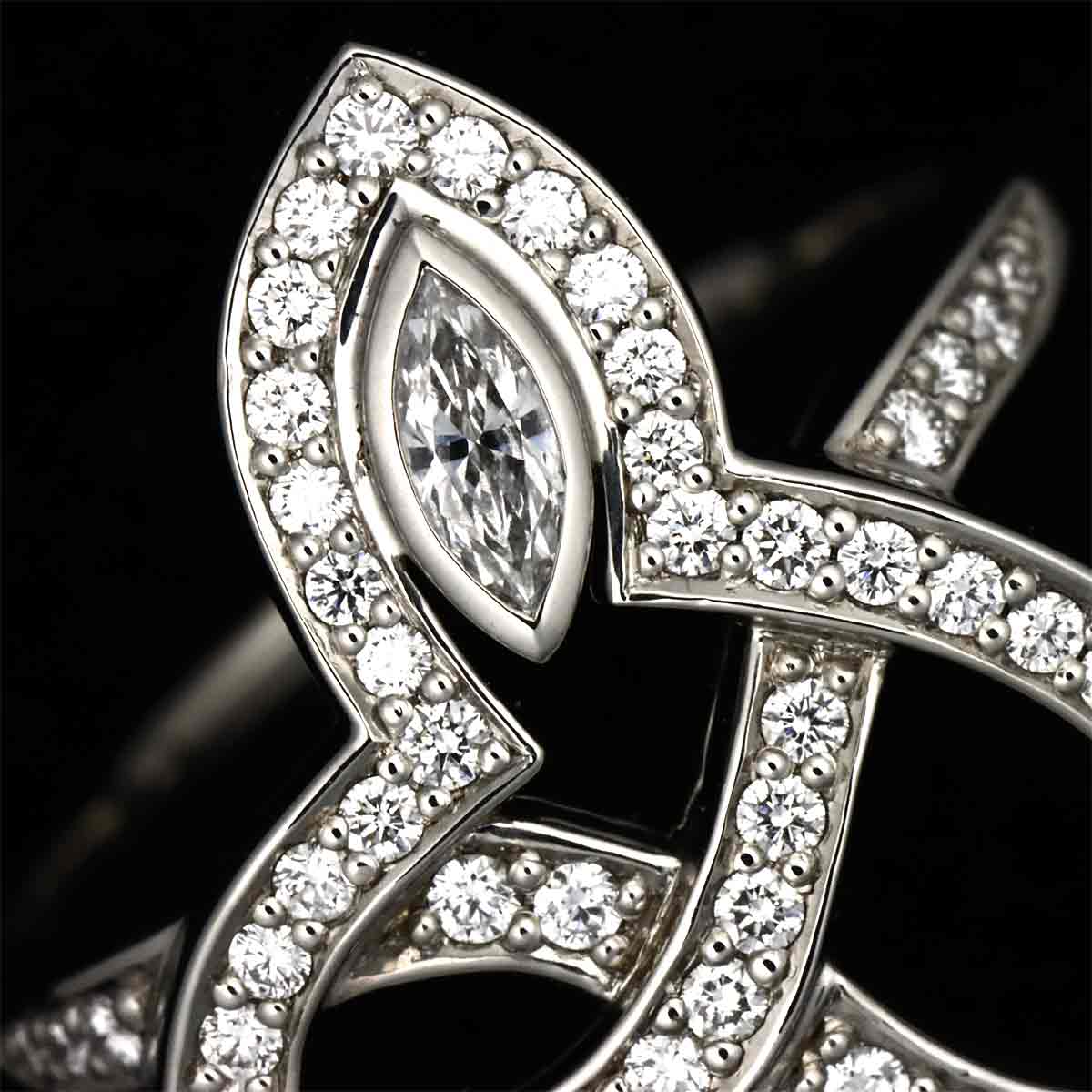 Lily Cluster Diamond Ring Pt Size5.75-6(US)