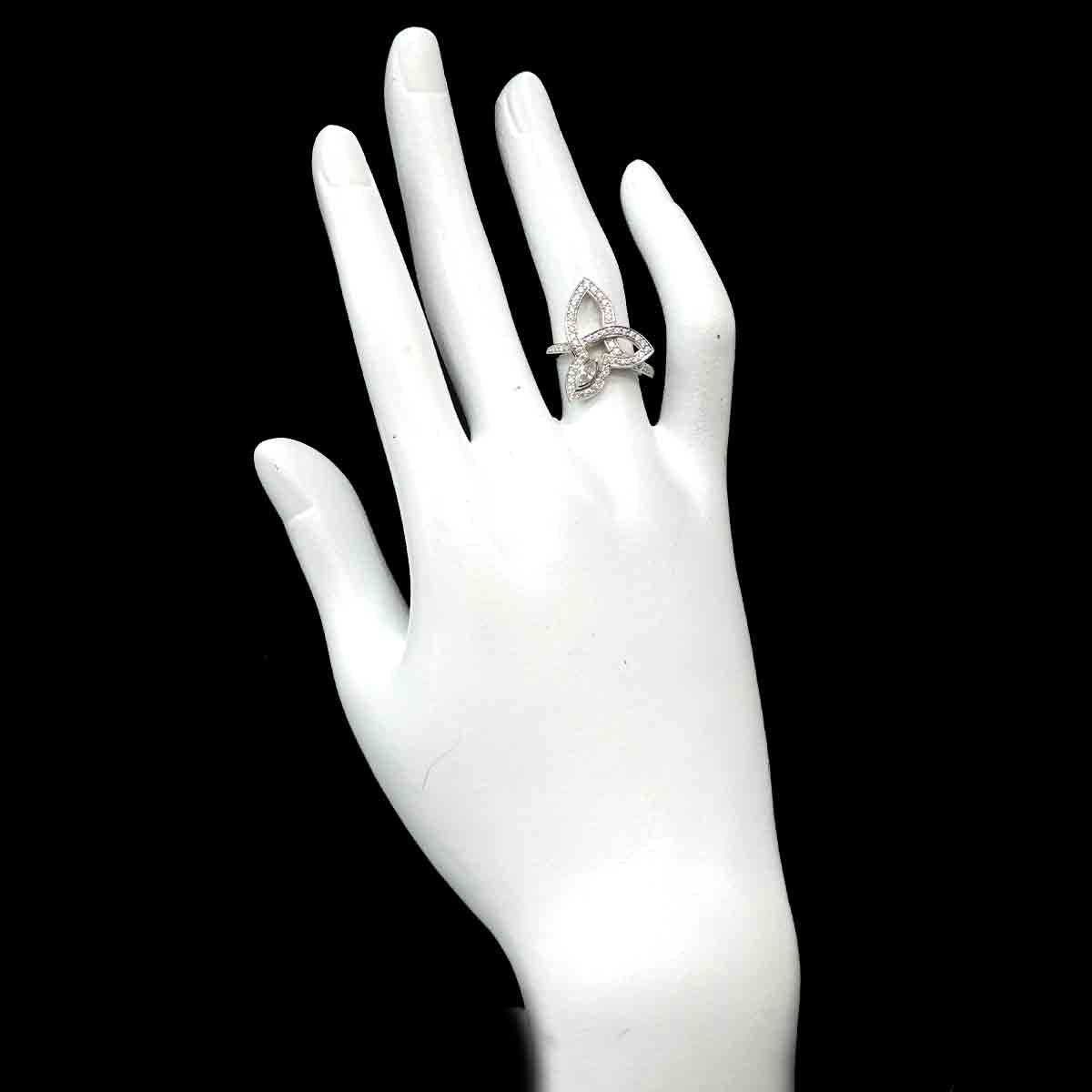 Lily Cluster Diamond Ring Pt Size5.75-6(US)