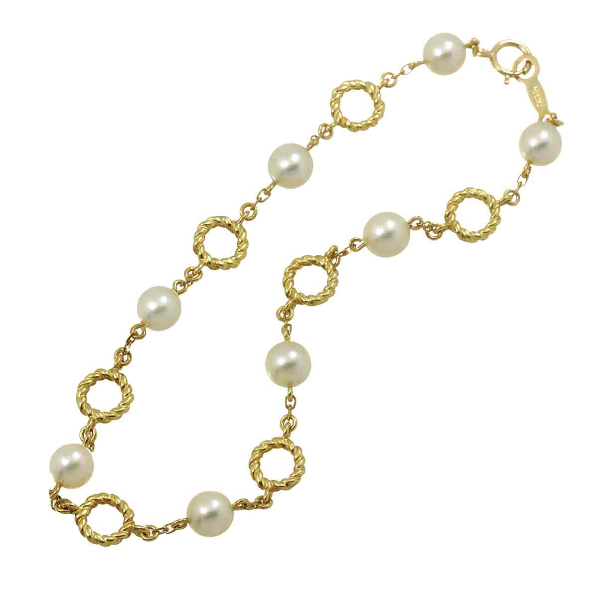 Akoya Pearl 5.0mm Bracelet 18K YG 750