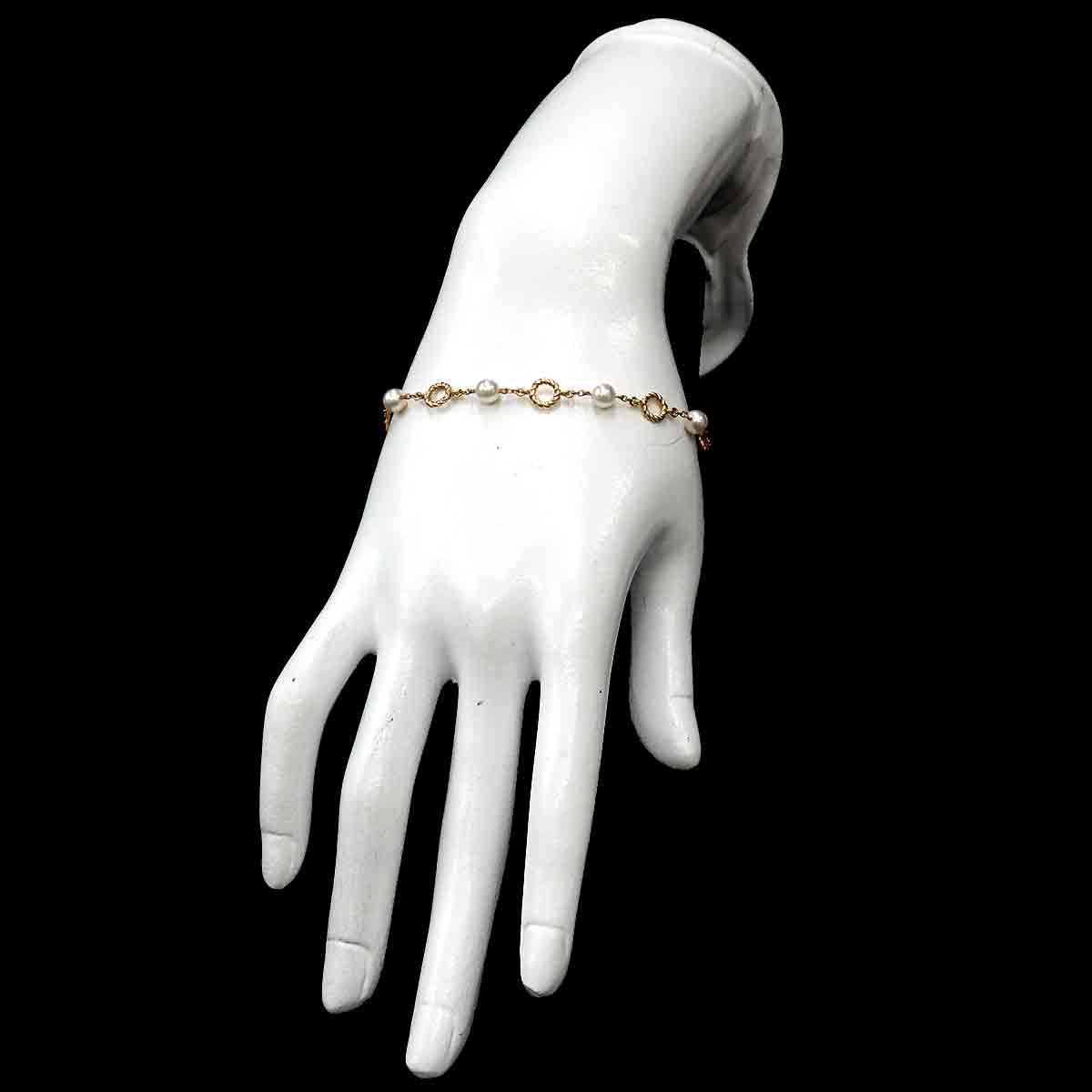 Akoya Pearl 5.0mm Bracelet 18K YG 750