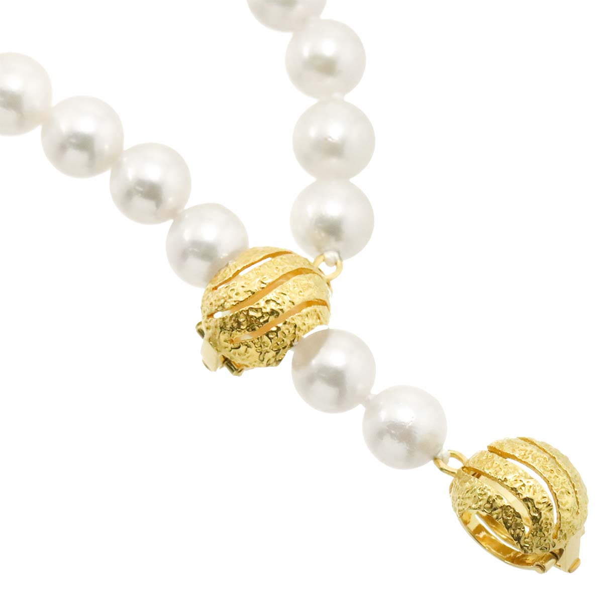 Akoya Pearl 6.3-6.0mm Long Necklace 18K YG 750
