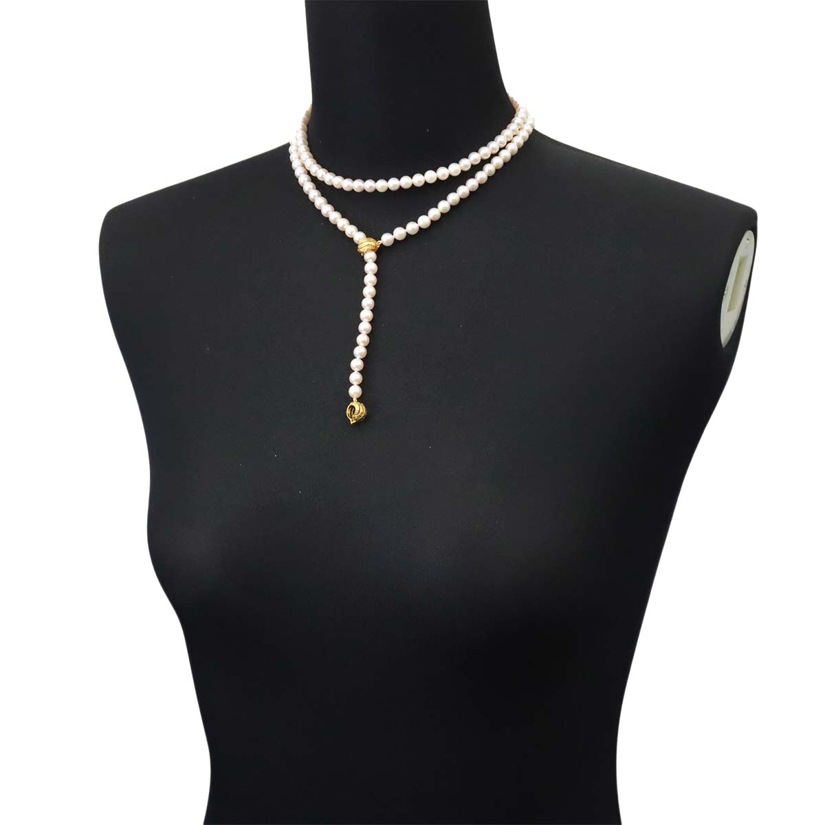 Akoya Pearl 6.3-6.0mm Long Necklace 18K YG 750