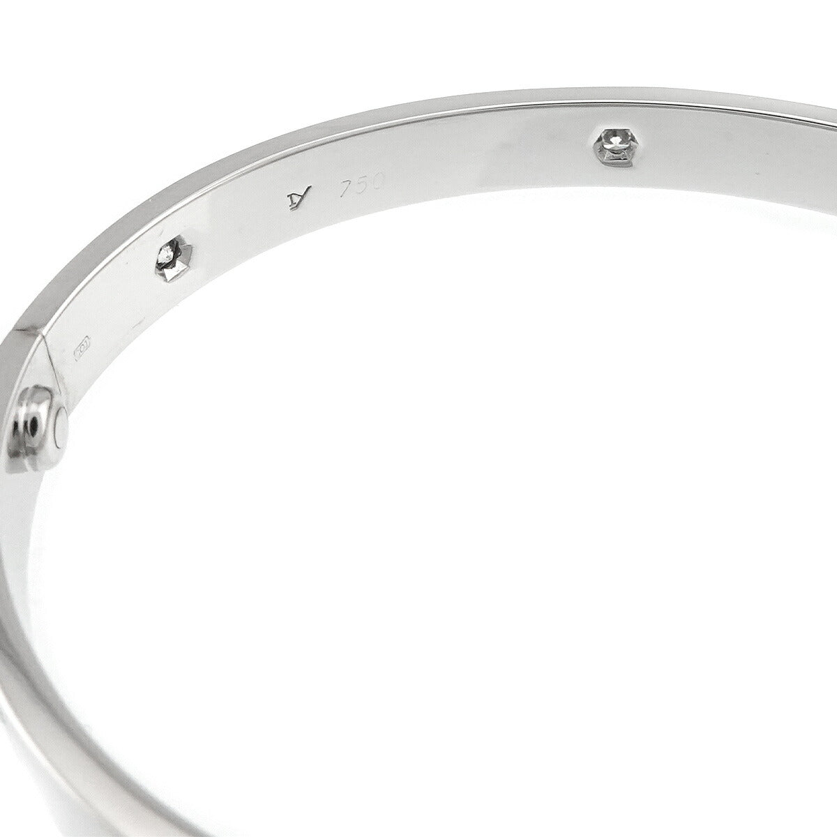 Love Bracelet Diamond 6P Bangle 18K WG 750 Size16