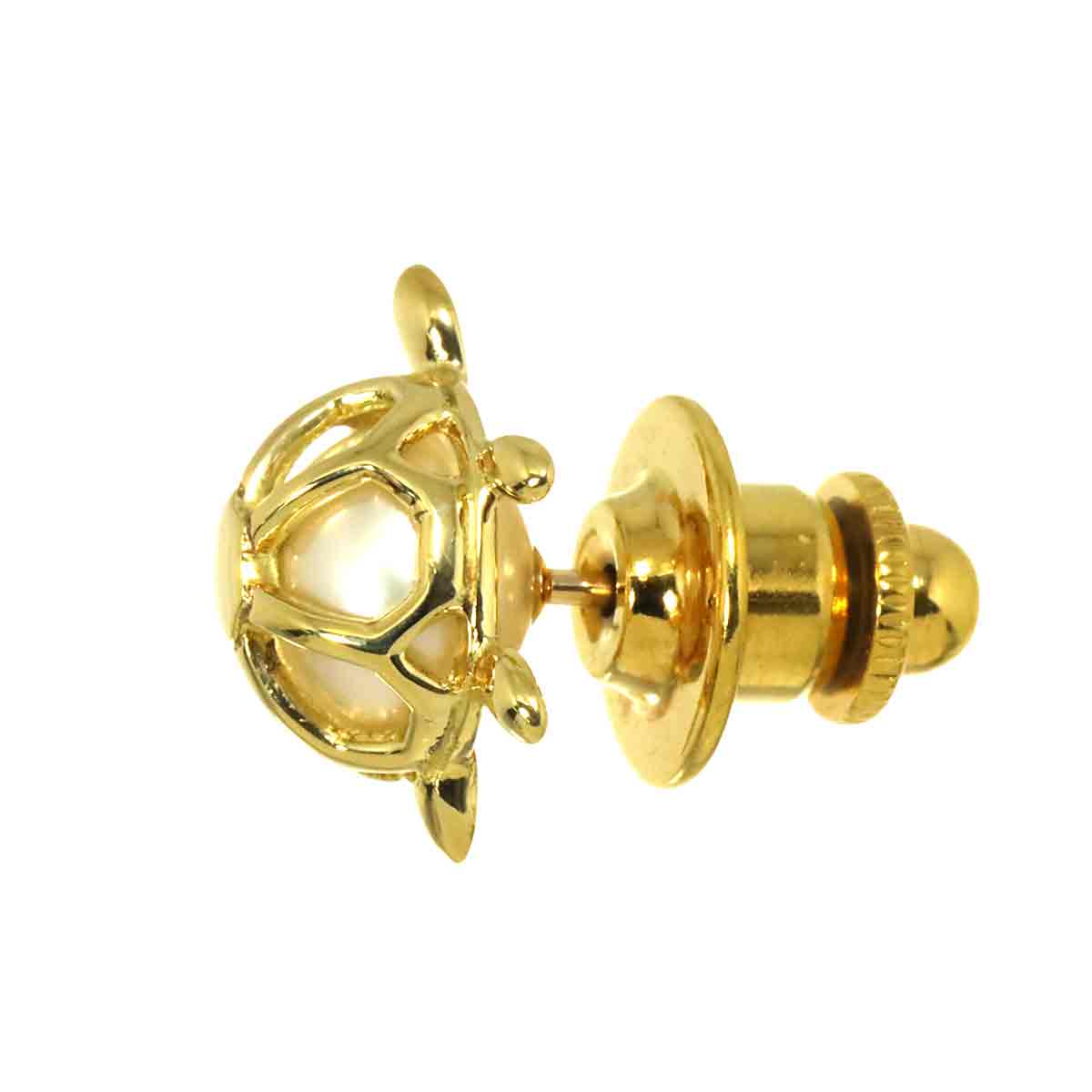 Freshwater cultured pearl Pin Brooch 18K YG 750