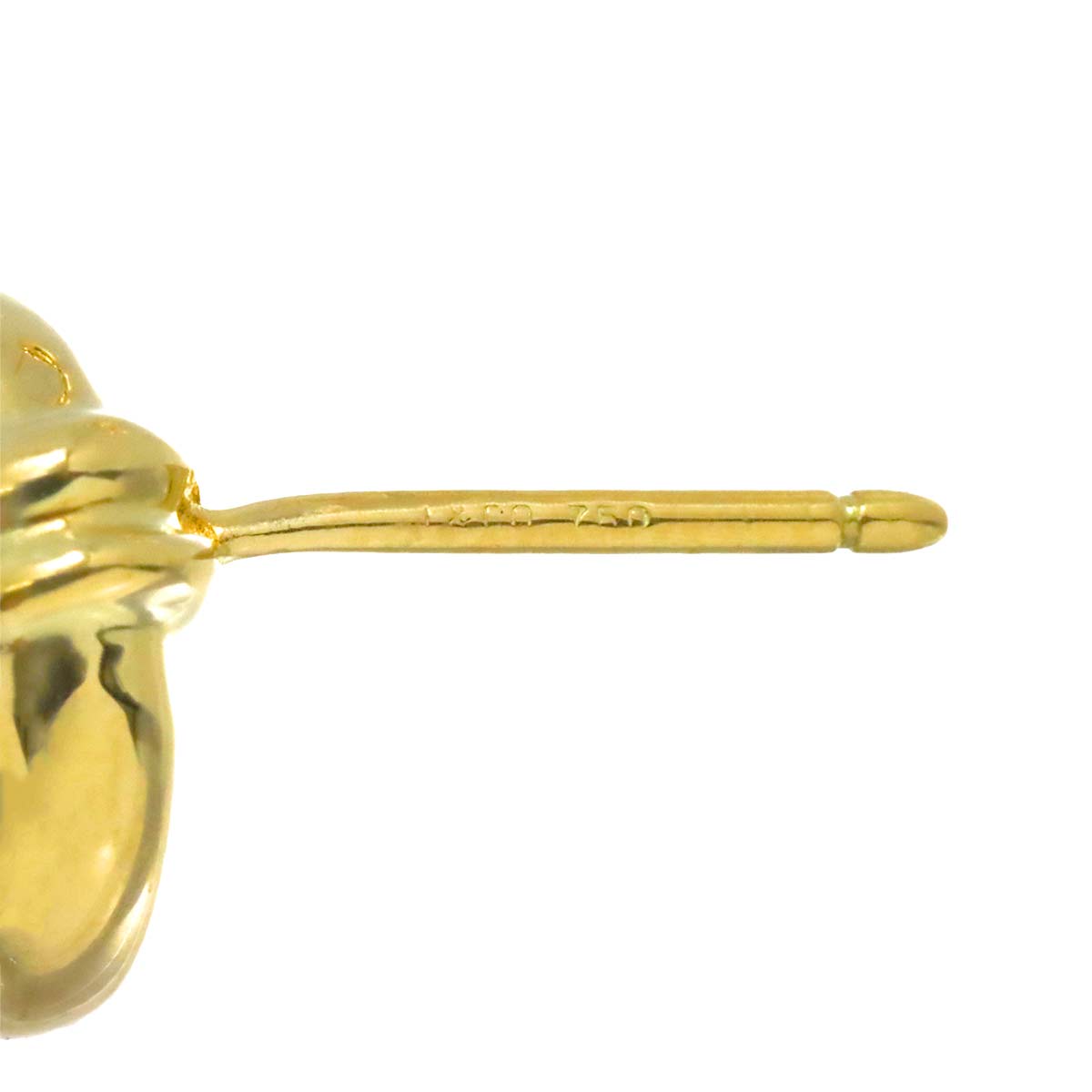 Doornock Akoya Pearl 6.3mm Earrings Pierced 18K YG 750