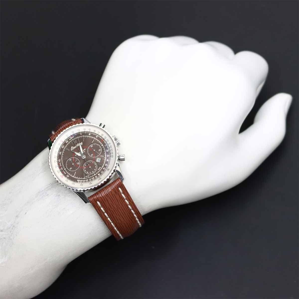 Navitimer Montbrillant A41370 Chronograph Date Brown Dial