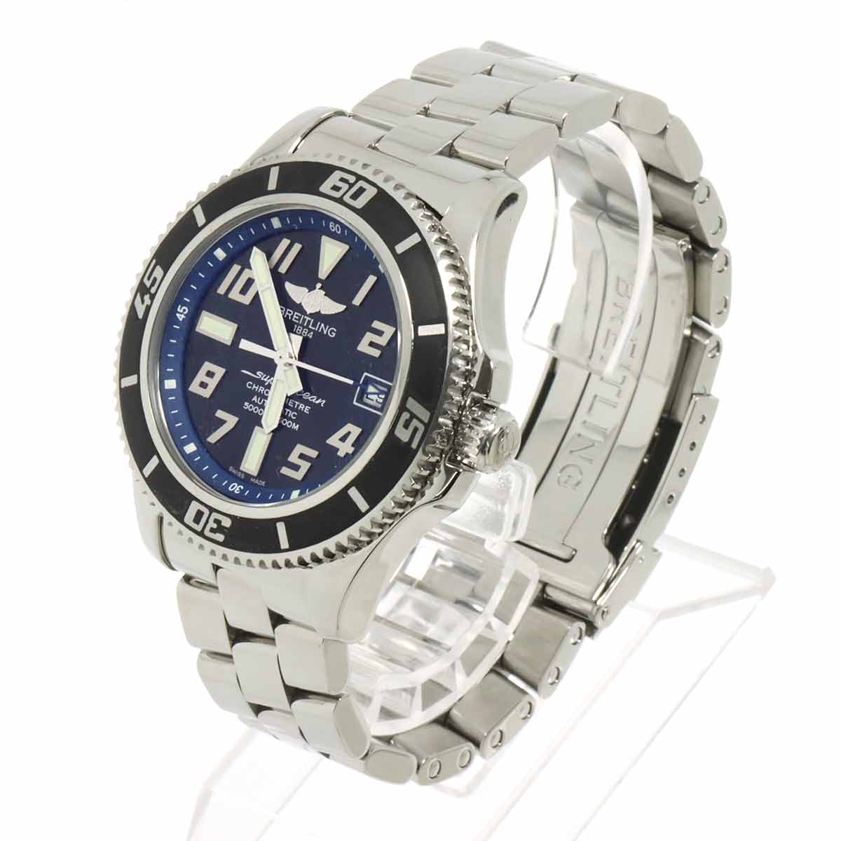 Super Ocean 42 A17364 Date Automatic Black Dial Mens Watch