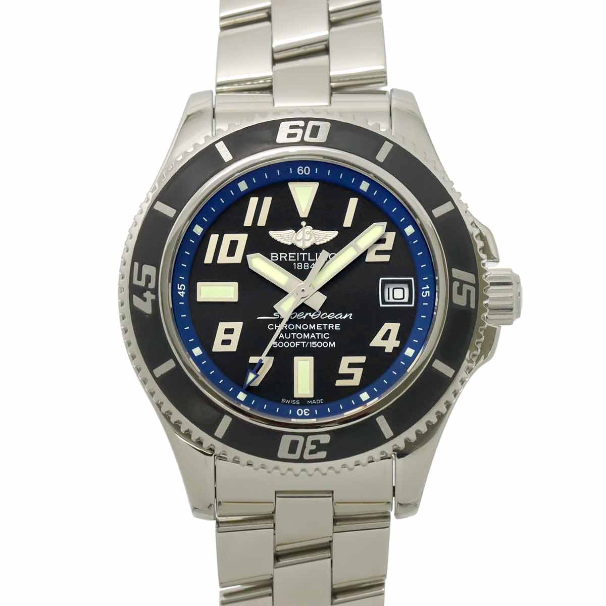 Super Ocean 42 A17364 Date Automatic Black Dial Mens Watch