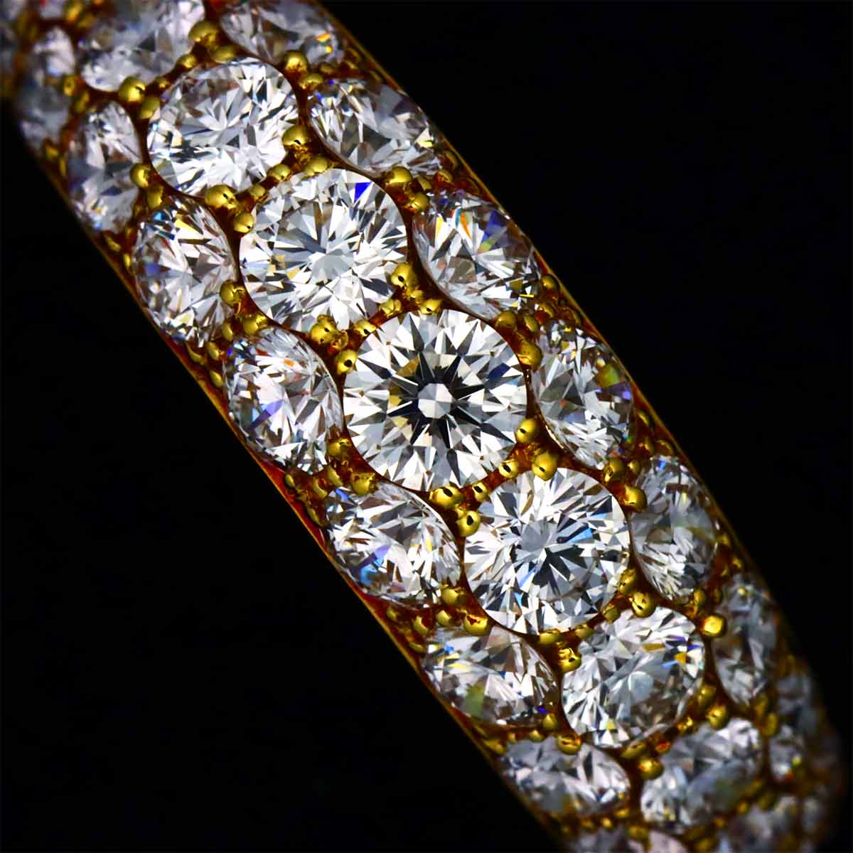 Diamond 2.018ct Ring 18K YG 750 Size6.75(US)