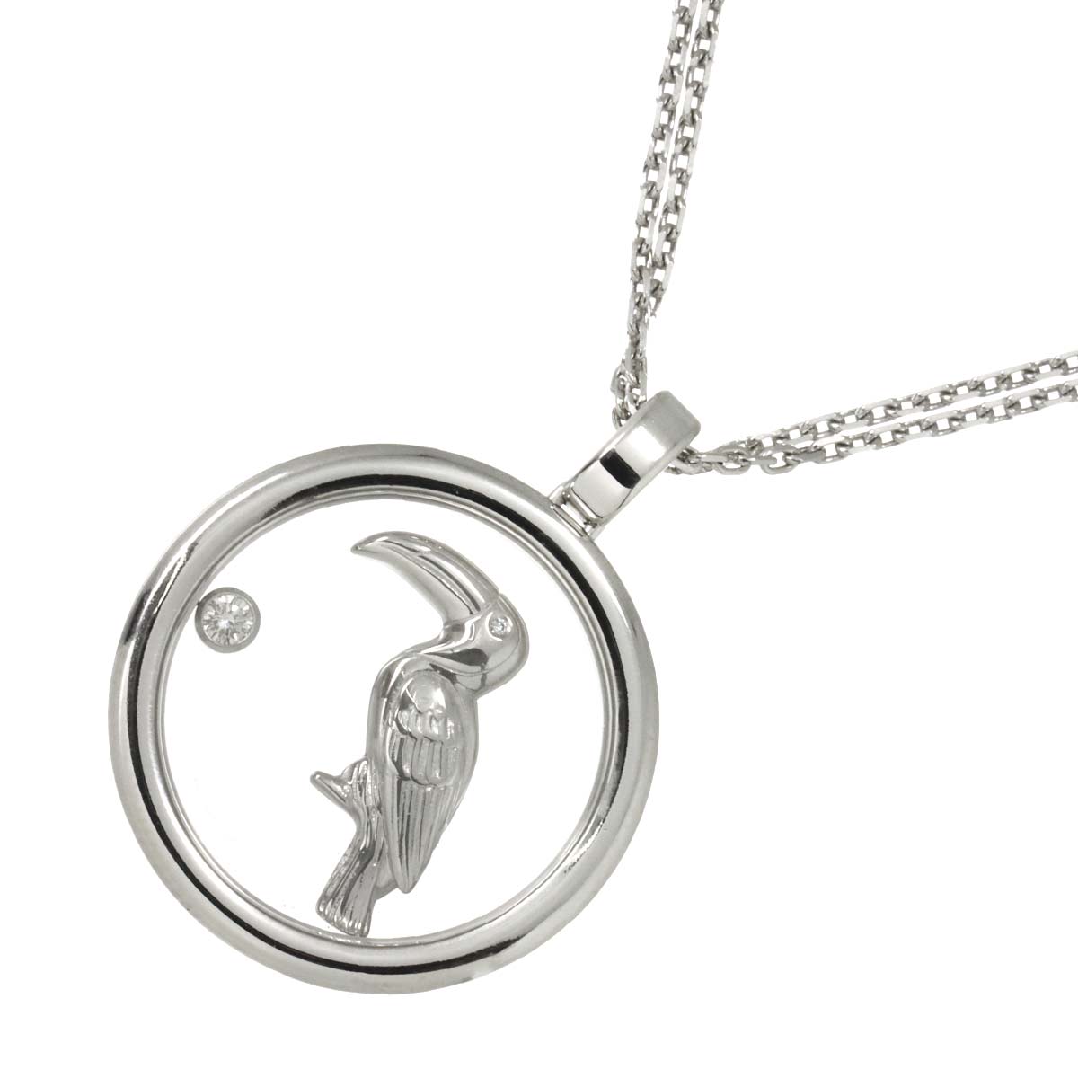 Happy Diamond Necklace 18K WG 750