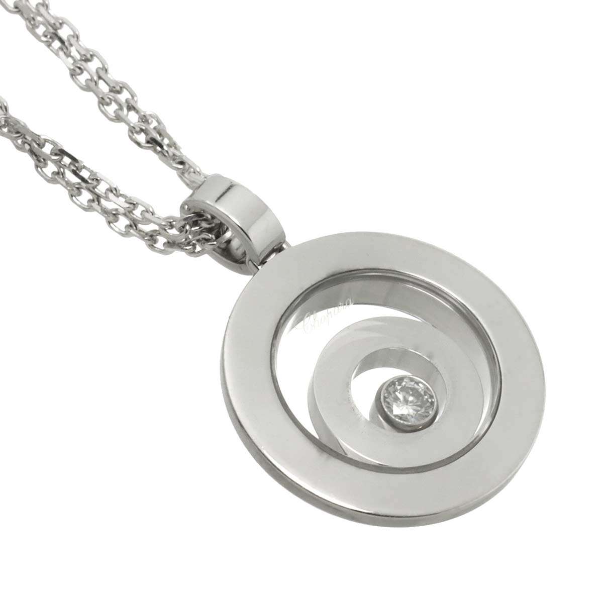 Happy Spirit Diamond Necklace 18K White Gold 750