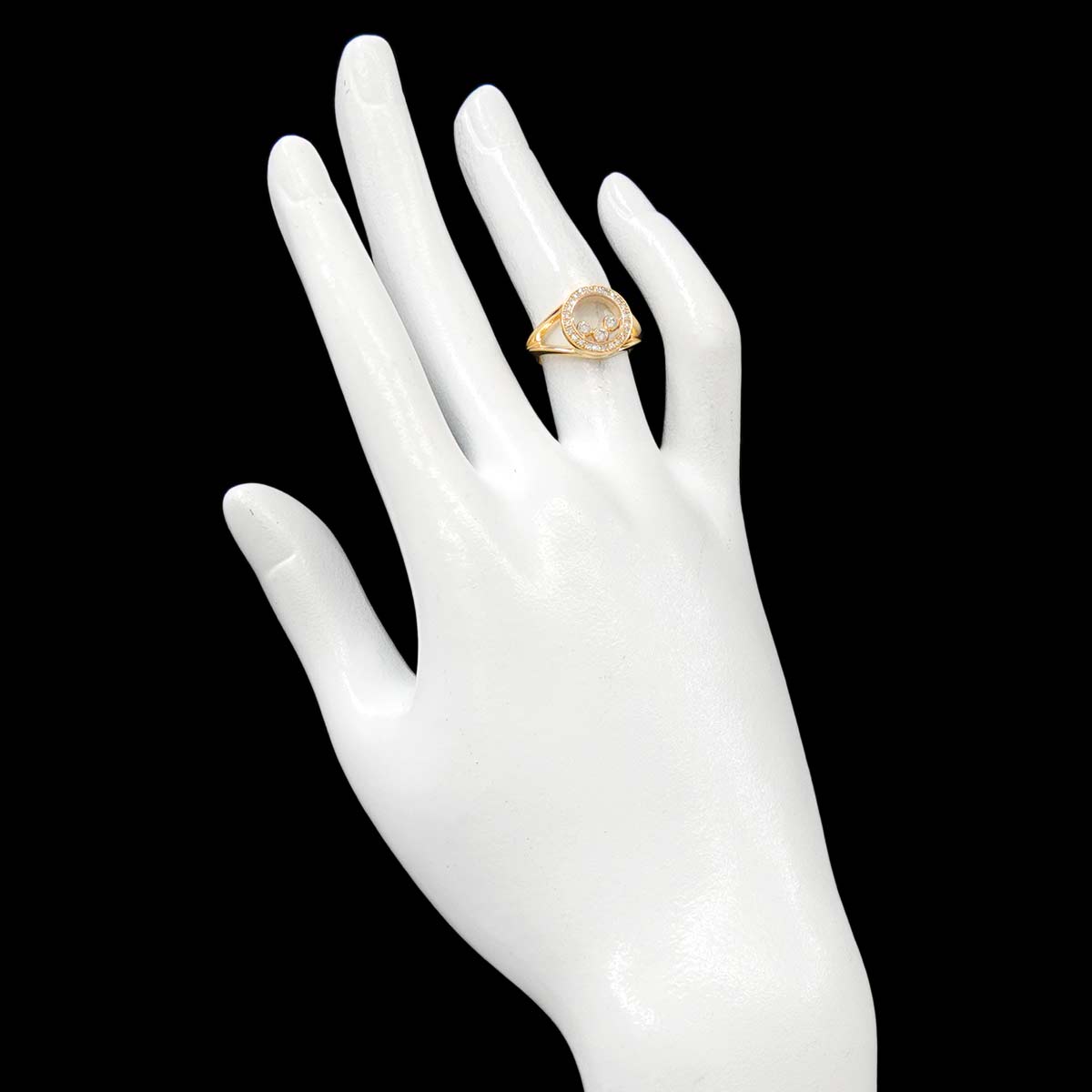 Happy Diamond Ring 18K YG 750 Size4.75-5(US)