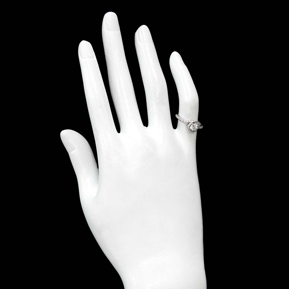 Liens Damour Diamond 0.33ct G/VS2/3EX Ring Pt size4.5(US)