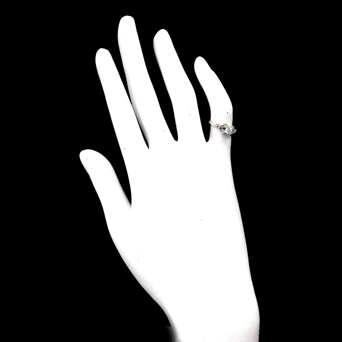 Ballerine Diamond 0.23ct E/VVS2/3EX Ring Pt Size46 3.75(US)