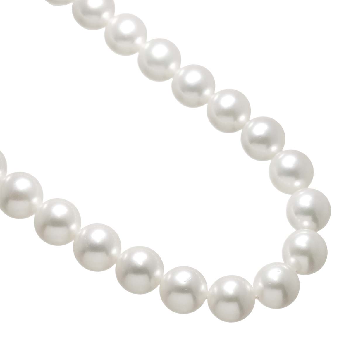 Akoya Pearl Necklace SV 18K WG Earrings Pierced Two piece set