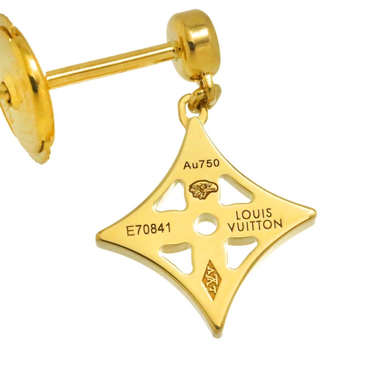 Diamond Earring Pierced 18K YG One Piece only