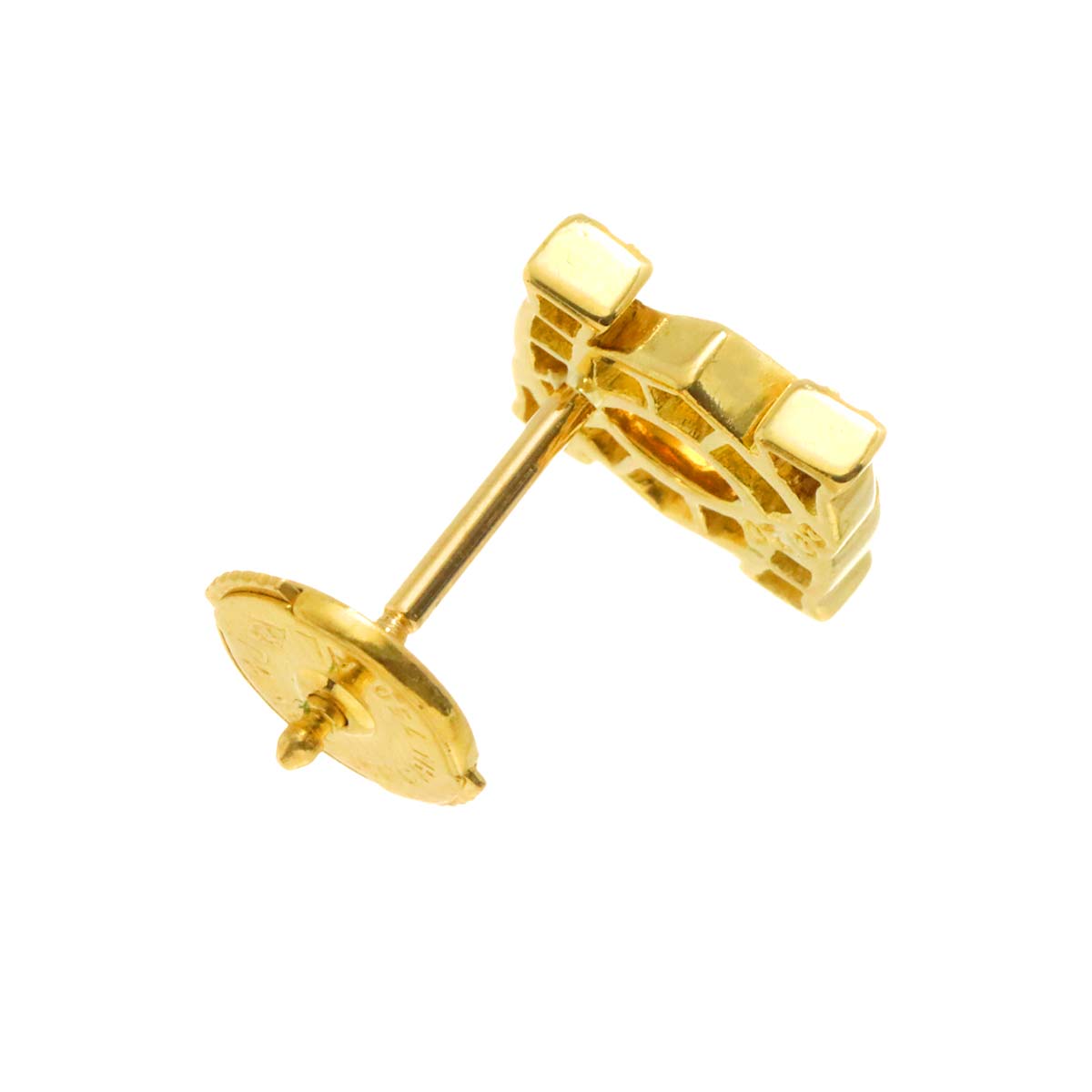 2C Diamond 0.20ct Earring Pierced 18K YG 750 One Piece only