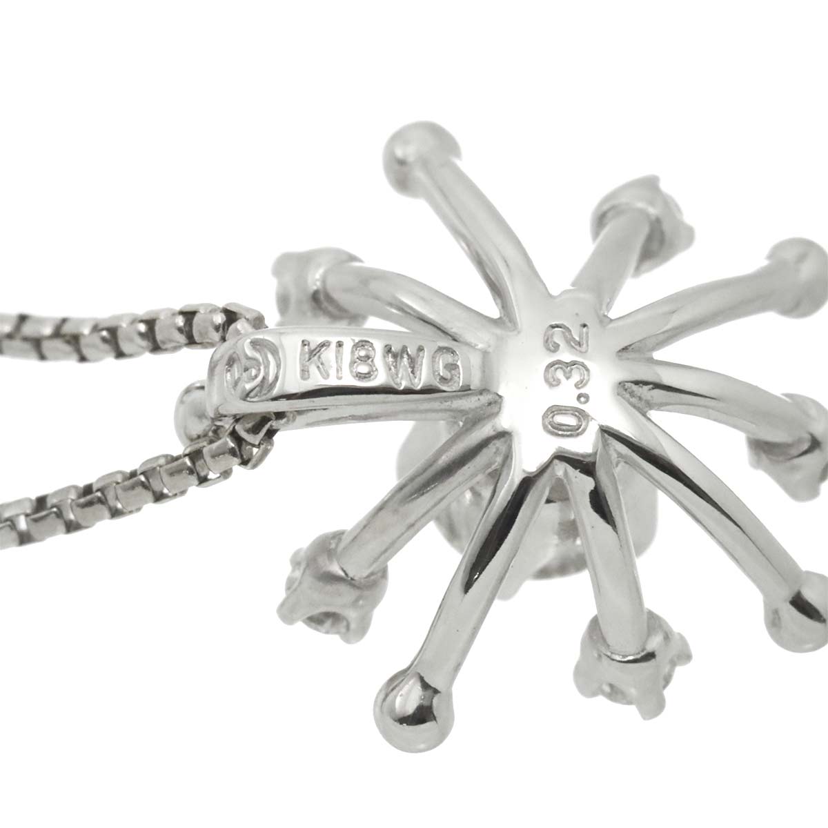 Diamond 0.32ct Necklace 18K WG 750