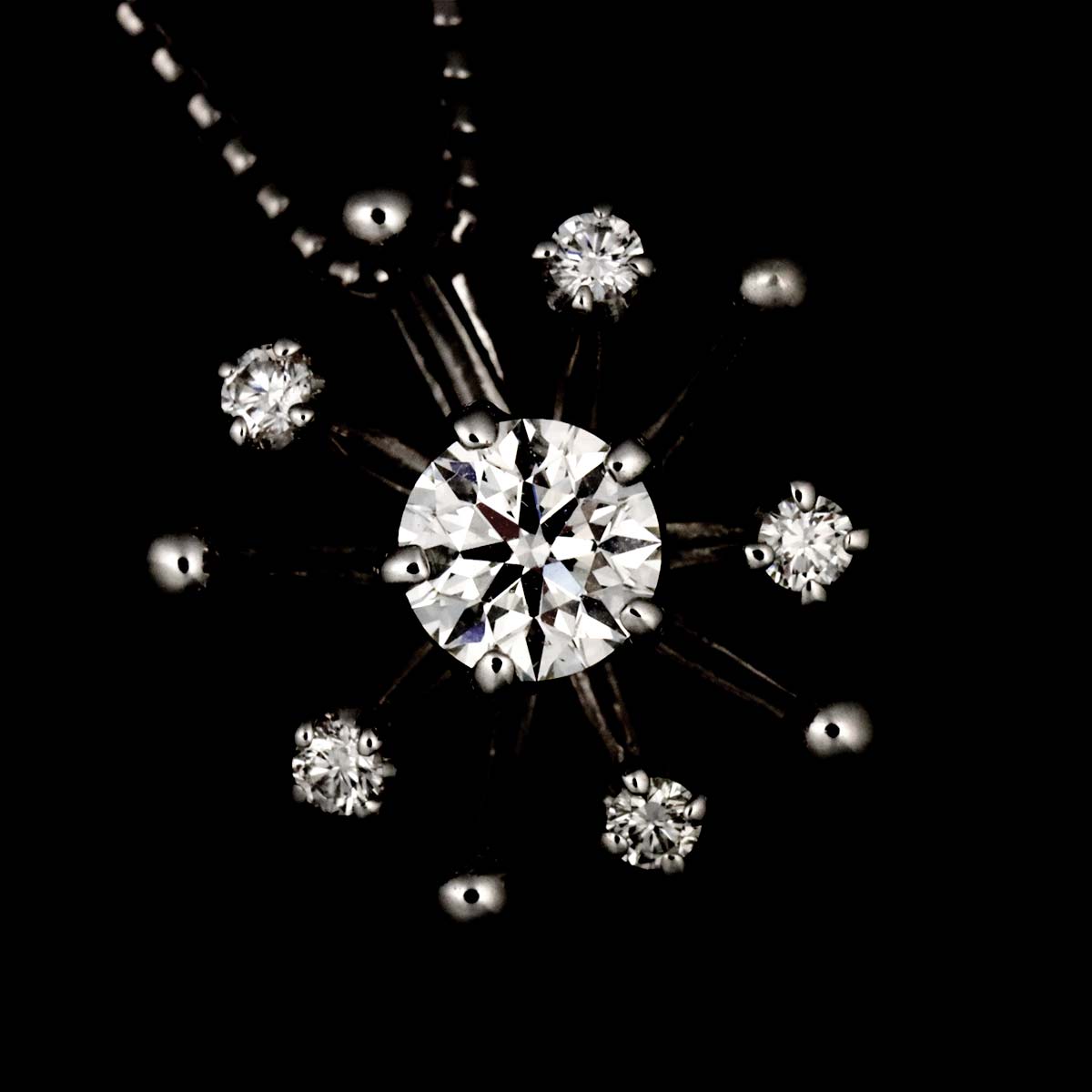 Diamond 0.32ct Necklace 18K WG 750