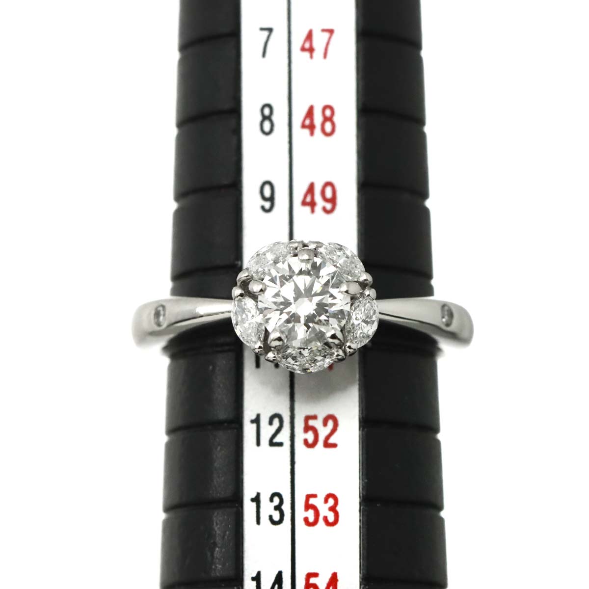 Diamond 0.53ct/0.28ct Ring Platinum size5.25-5.5(US)