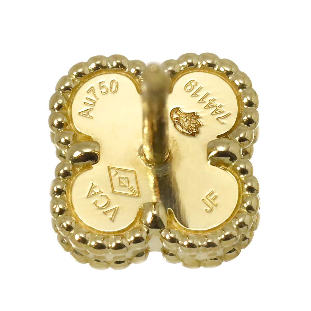 Sweet Alhambra Onyx Earring 18K YG One Piece only