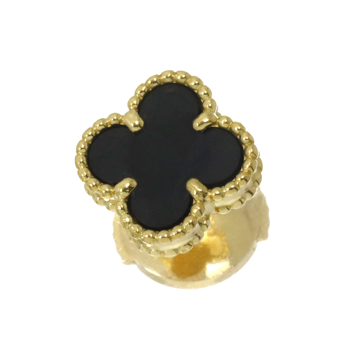 Sweet Alhambra Onyx Earring 18K YG One Piece only