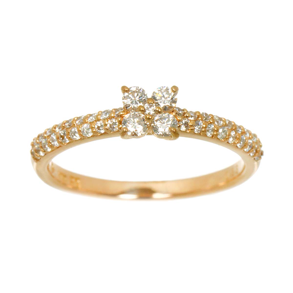 Diamond 0.33ct Ring 18K PG 750 Size5.25(US)