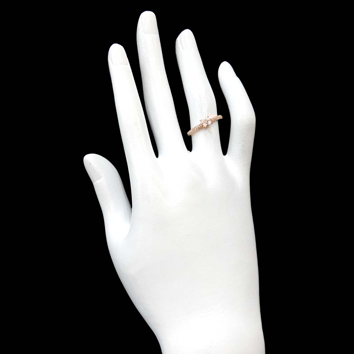 Diamond 0.33ct Ring 18K PG 750 Size5.25(US)