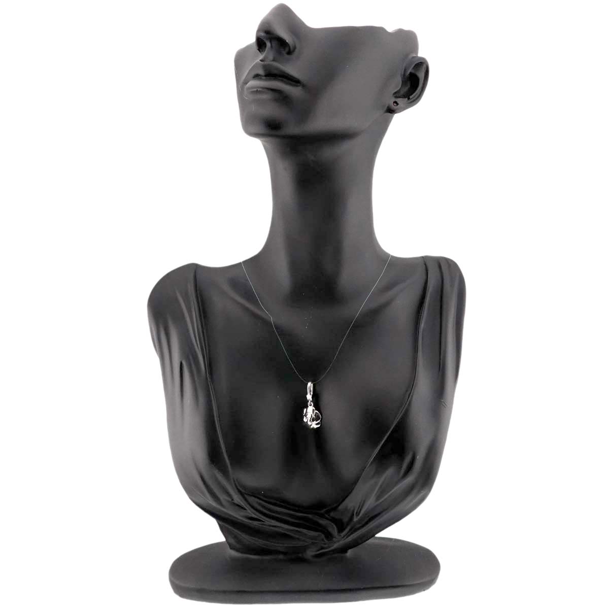 Camellia Pendant Top Charm 18K WG 750