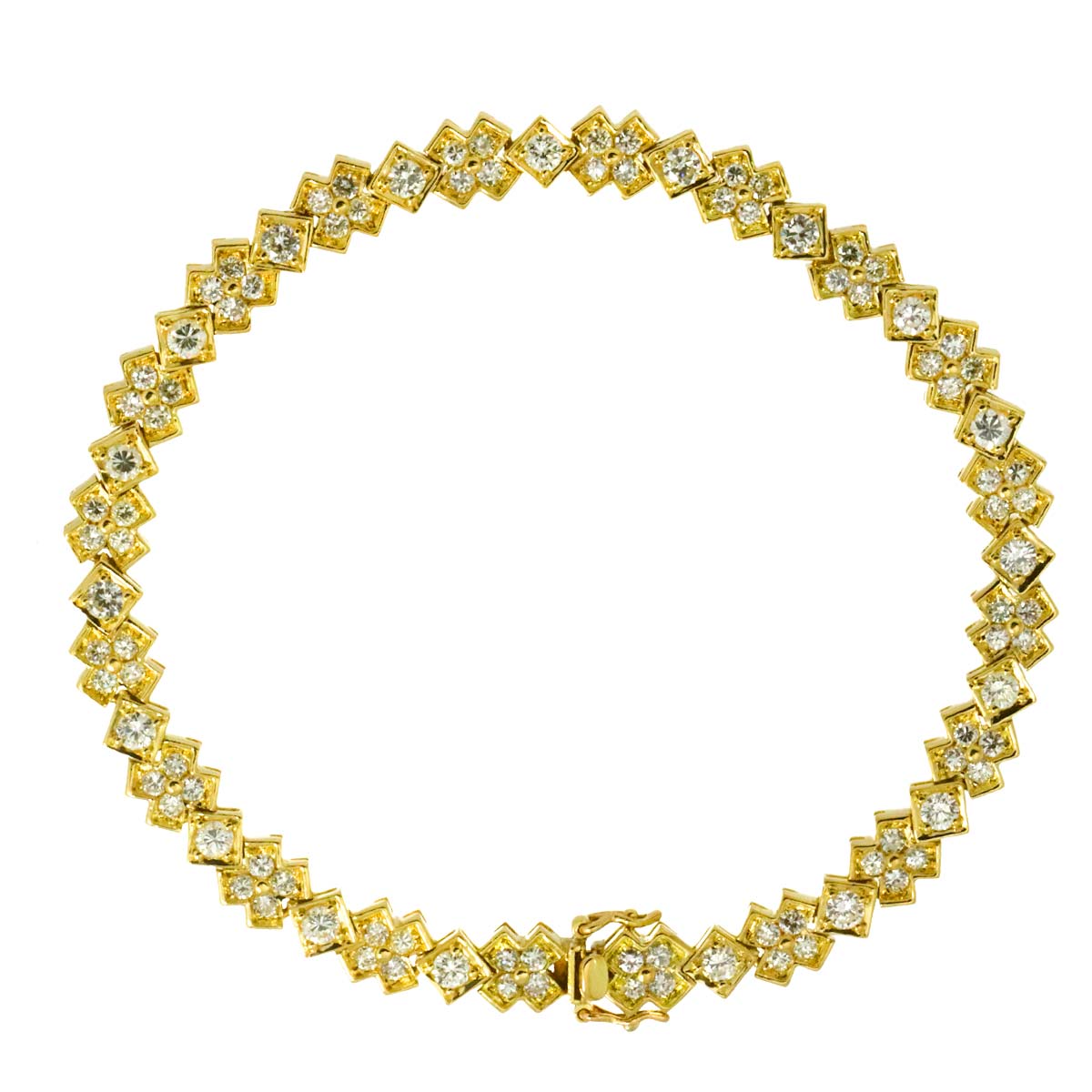 Diamond 3.25ct Bracelet K18 YG Yellow Gold 750