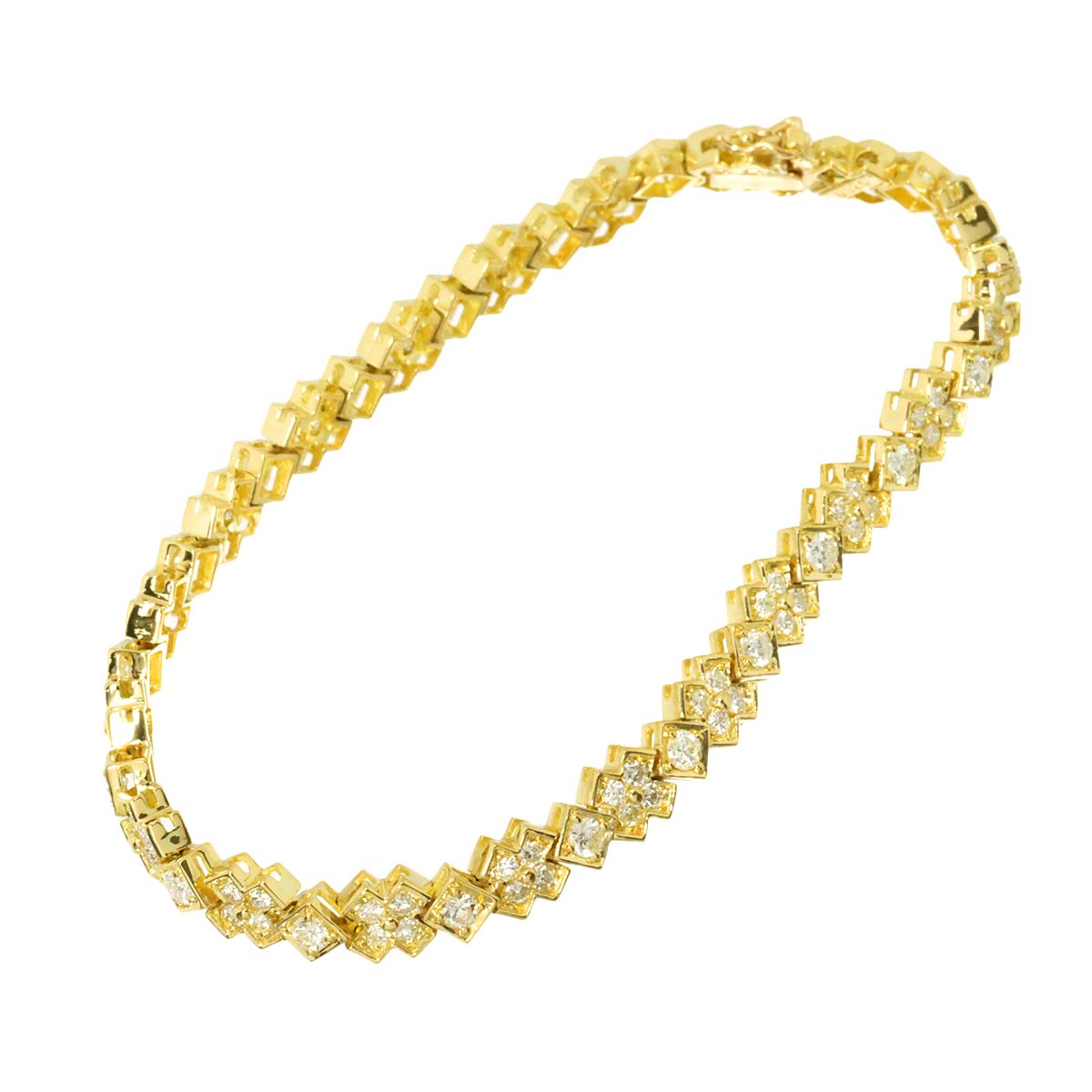 Diamond 3.25ct Bracelet K18 YG Yellow Gold 750