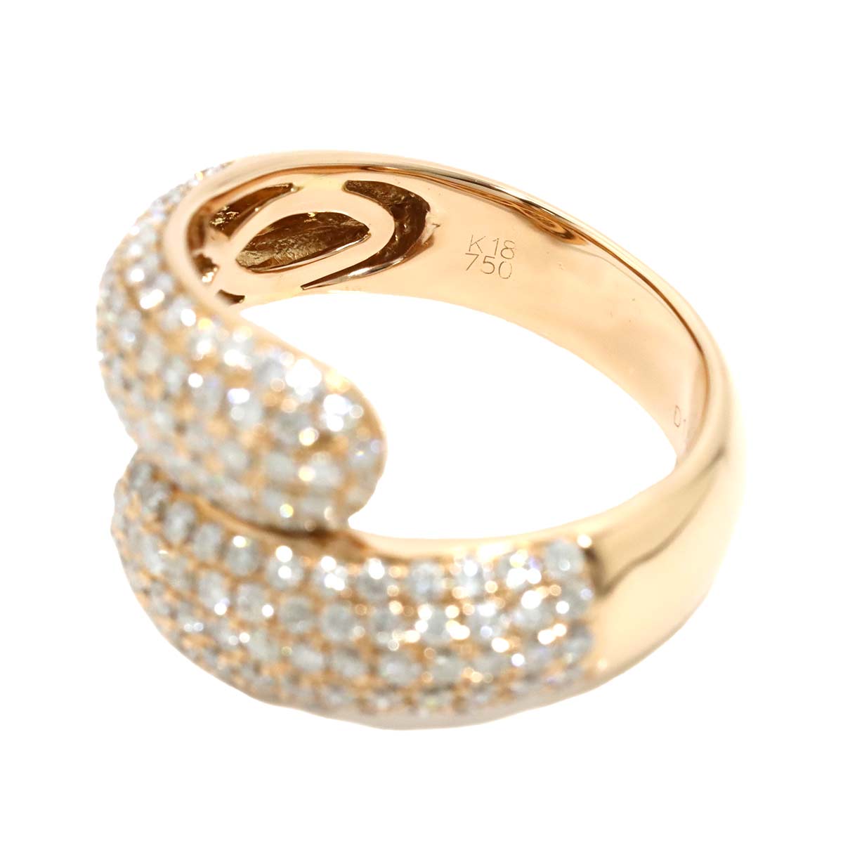 Diamond 1.50ct Ring 18K PG Pink Gold 750 Size6.25-6.5(US)