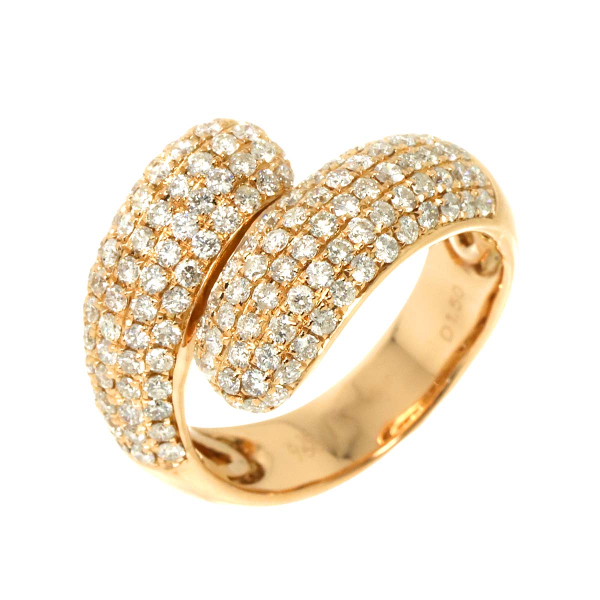 Diamond 1.50ct Ring 18K PG Pink Gold 750 Size6.25-6.5(US)