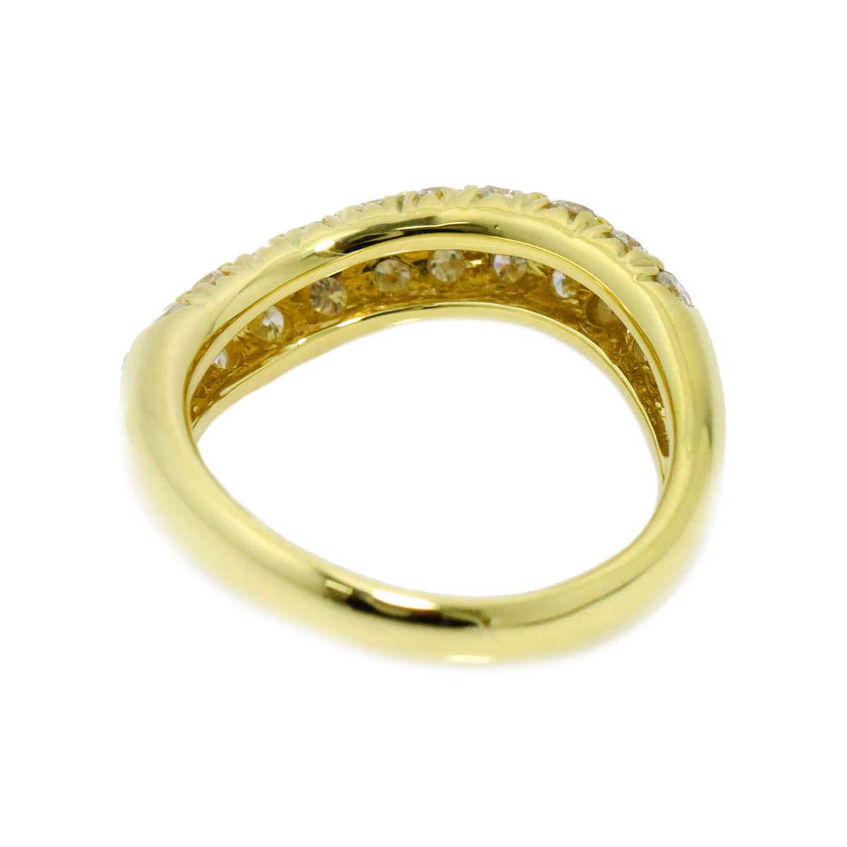 Diamond 0.74ct Ring 18K YG Yellow Gold 750 size5.25(US)