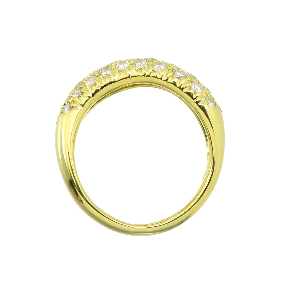 Diamond 0.74ct Ring 18K YG Yellow Gold 750 size5.25(US)