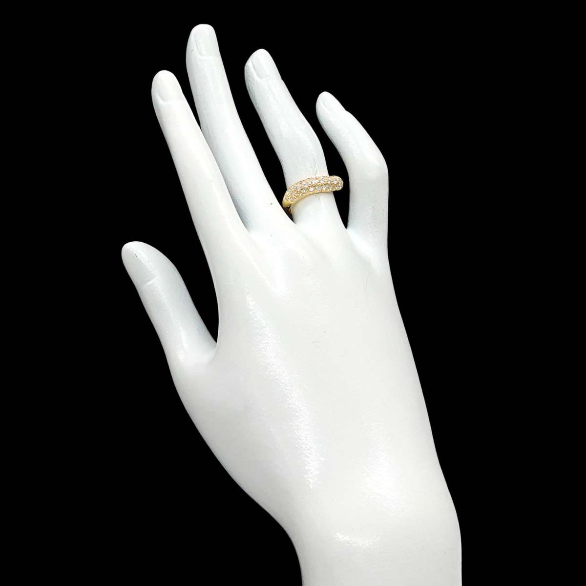 Diamond 0.74ct Ring 18K YG Yellow Gold 750 size5.25(US)