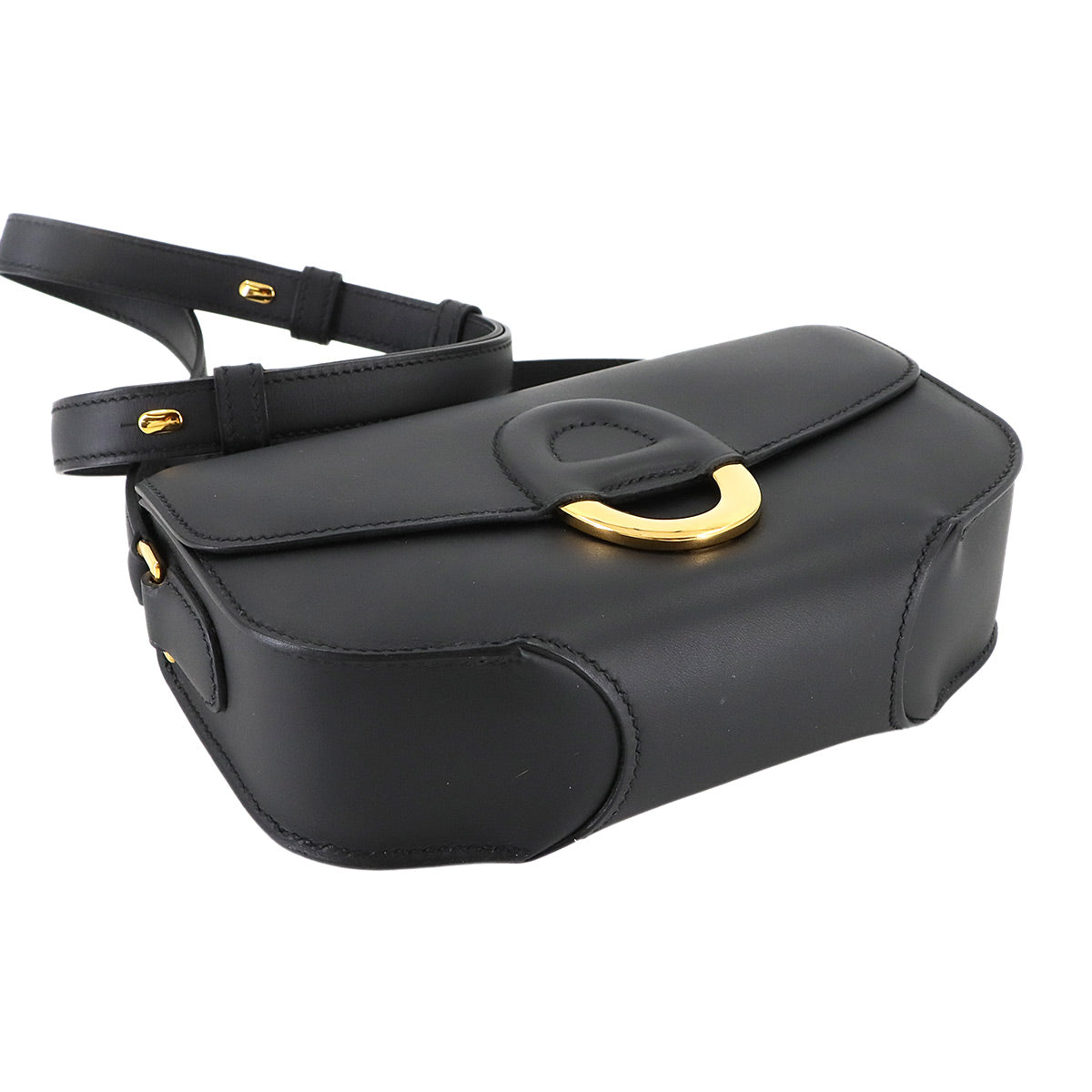 Mini Cherche Midi Shoulder Bag Veau Sombrero Black Purse