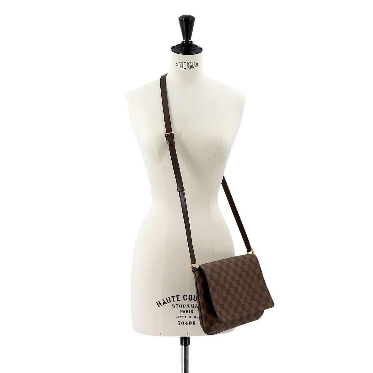 Damier Musette Tango Long Shoulder Bag Ebene N51301
