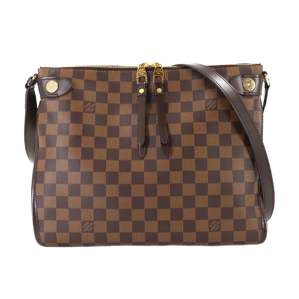 Damier Duomo Shoulder Bag Ebene Brown N41425 Purse