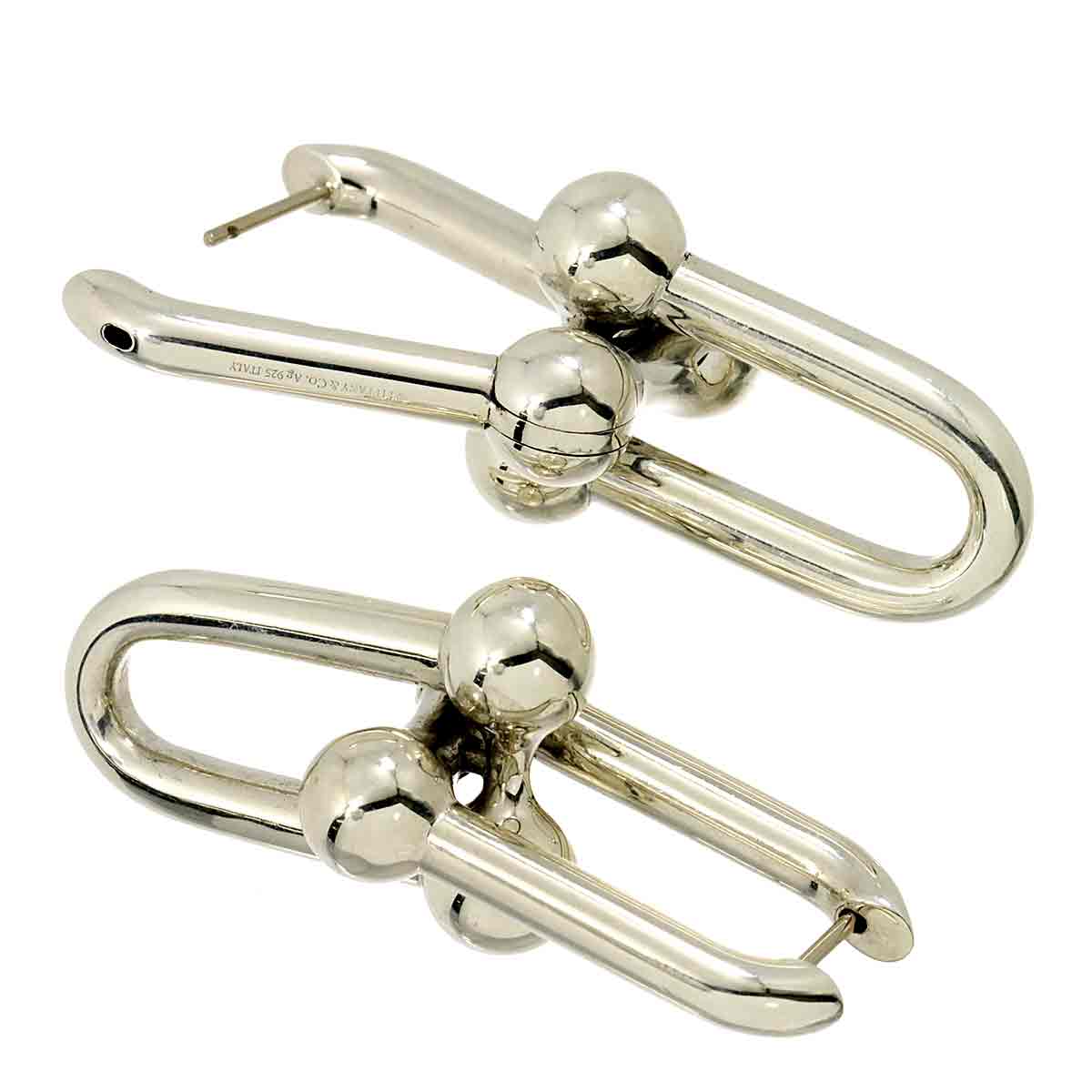 HardWear Large Link Earrings Pierced SV Silver 925