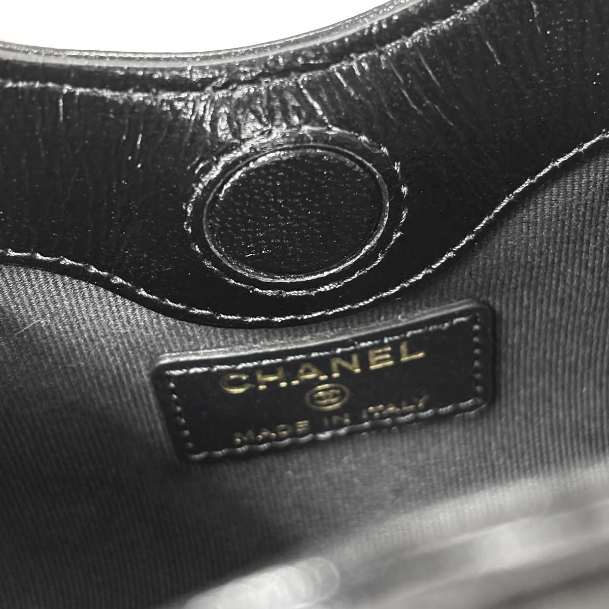 CHANEL 31 Micro Clutch Chain Shoulder Bag Leather Black Purse