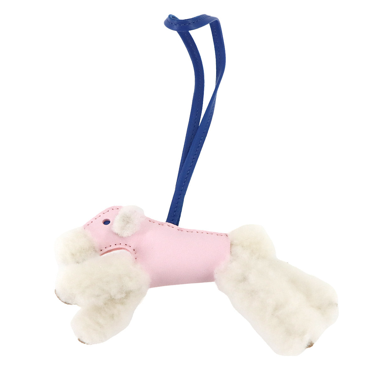 Budy Dog Bag Charm Agneau Milo Mouton Rose Darling Bleu France