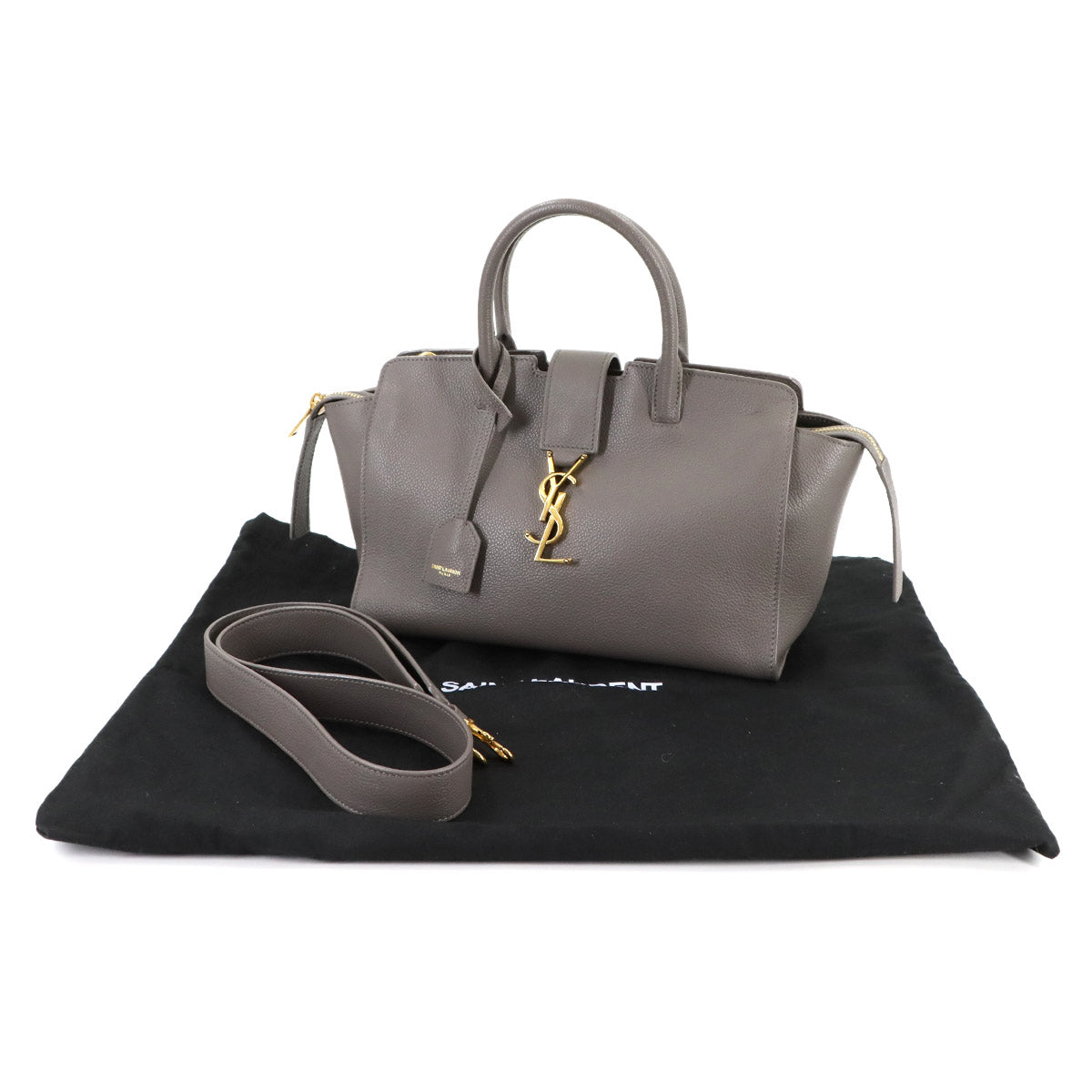 Downtown Baby Hand Shoulder Bag Leather Gray 635346