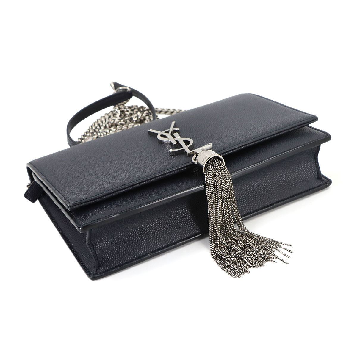 Kate Chain Long Wallet Leather Navy 452159