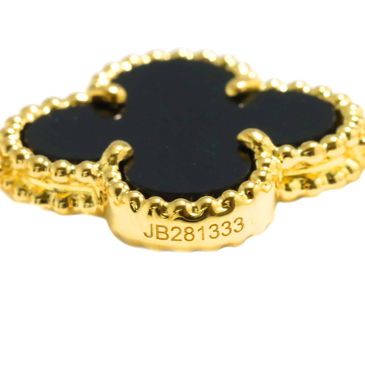 Vintage Alhambra Onyx 20P Necklace 18K YG 750