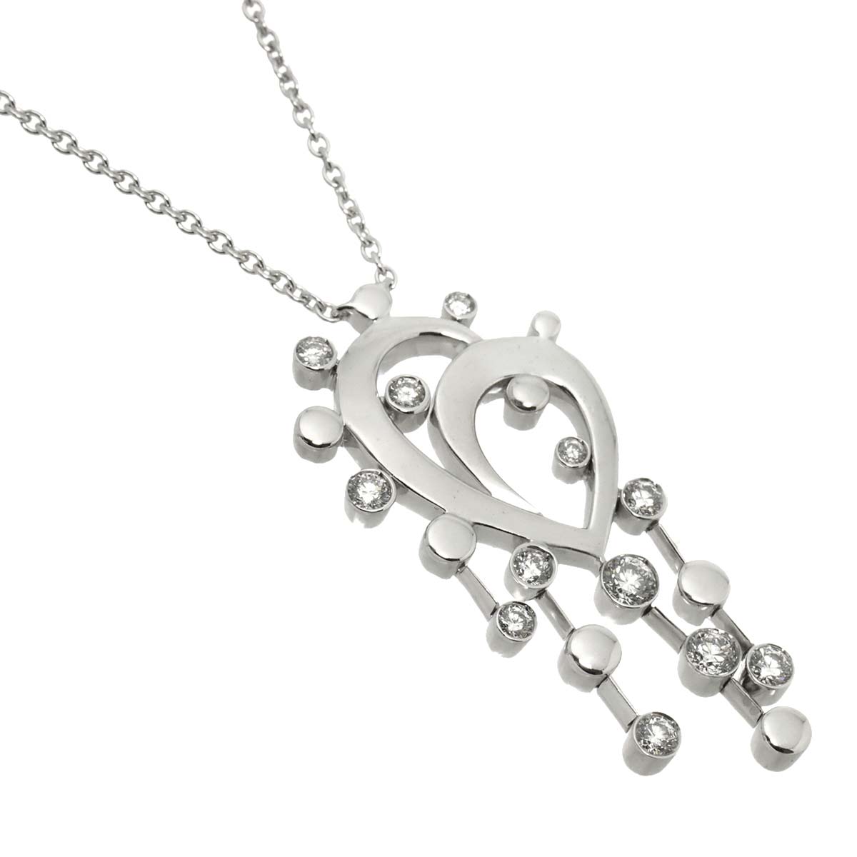 Diamond Necklace 18K WG 750