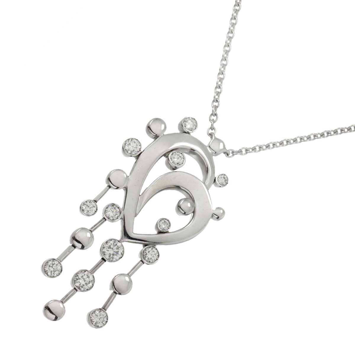 Diamond Necklace 18K WG 750