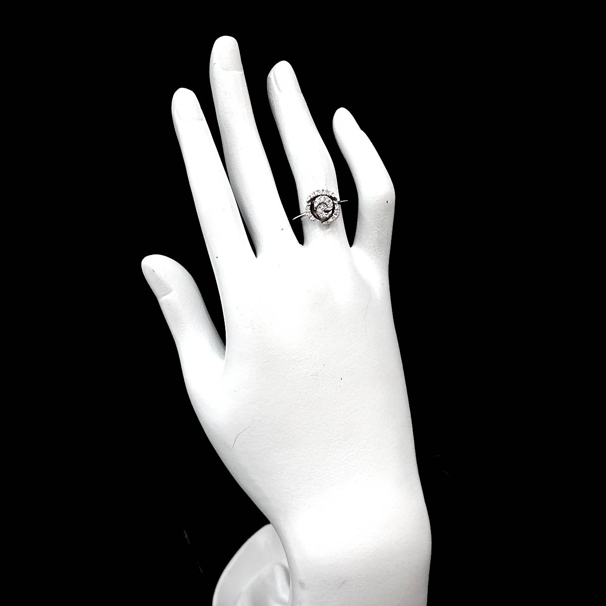 Diamond 0.17ct Ring 18K WG 750 Size5.5-5.75(US)